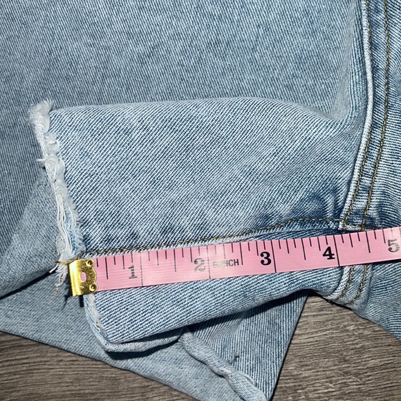 EUC Princess Polly Open Road Paper Bag Denim Short High Waisted Relaxed Leg US 8 - Picture 10 of 11